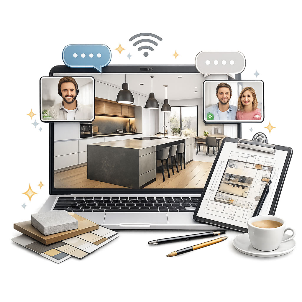 Symbolbild Onlineberatung Küche